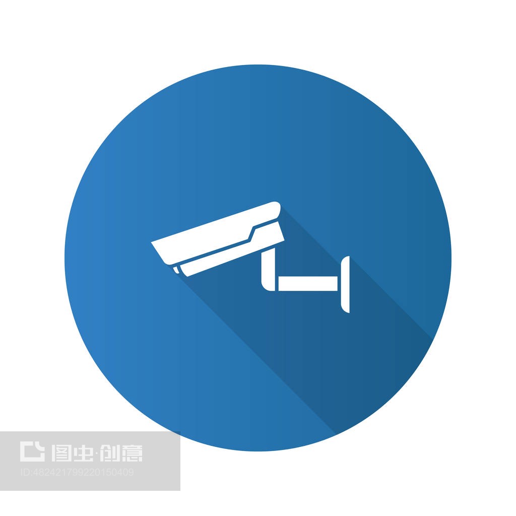 监控摄像机 从平面设计图标到现代安全系统的视觉象征